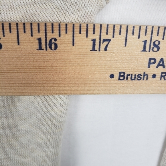 Amazon Essential Beige Long Sleeve Open Front Cardigan Sz XS - Picture 9 of 10